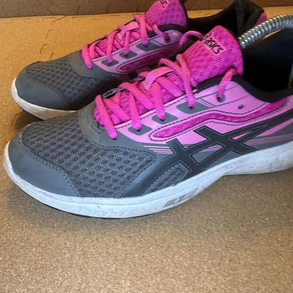 Asics Contend 4 Womens Running‎ Shoes Pink Charcoal Grey T791S Sneakers Size 9